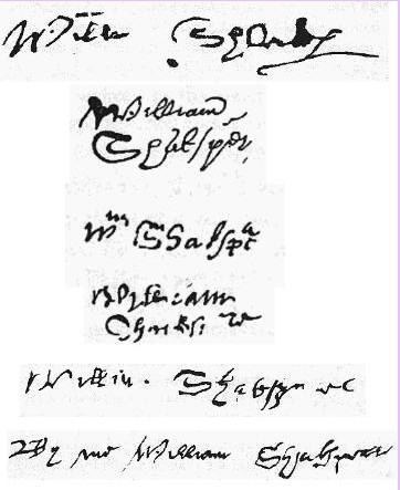 6-known-signatures-of-shakspeare