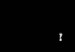 white object on black background